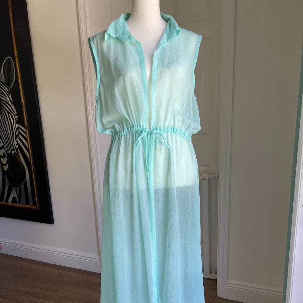 Transparent Seafoam Beach Coverup